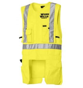 Custom Hi-Viz Safety Vests - 3127 - Hi Vis Utility Vest - Yellow - Front - workweartoronto.com-workwear-toronto - Your Logo - Corporate Apparel - Construction - Heat Transfer - Screen Printing