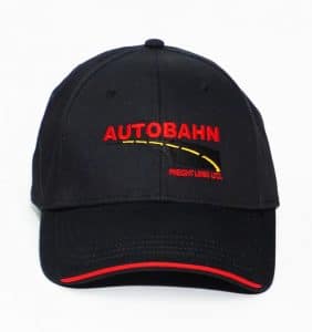 AutoBahn Embroidery Black cap workwear Toronto WorkWearToronto.com - Custom Logo - Your Logo - Baseball Cap
