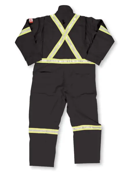 Black Ultra Soft Coveralls with custom logo - Workwear Toronto - WTBK1700FRI-BLK - Back