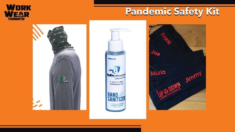 Covid-19 Safety Kit - WorkwearToronto.com - Masks - Hand Sanitizer - Neck Gator - Christmas Gifts 2020 - For ladies