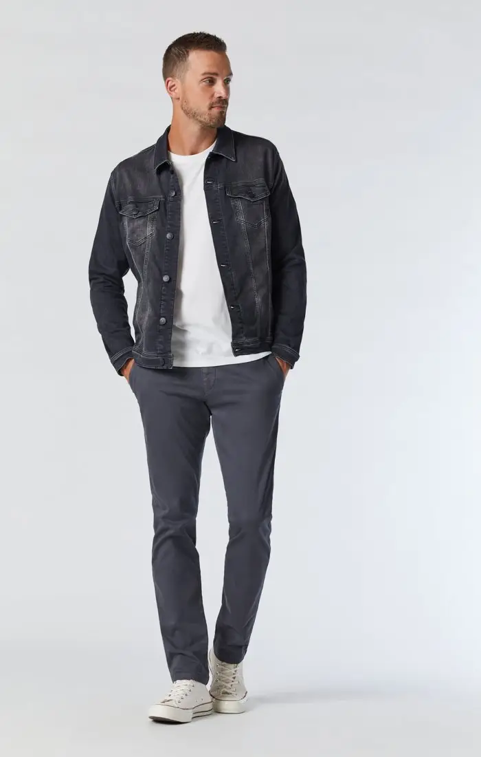 Drake Dark Smoke Athletic Denim Jacket for men - MAVI010143-34149M - Custom Branding - Front