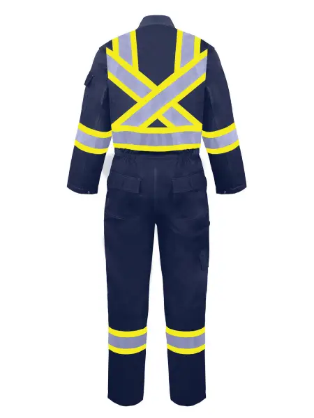 FR Coveralls - Navy Blue - Workwear Toronto - Back
