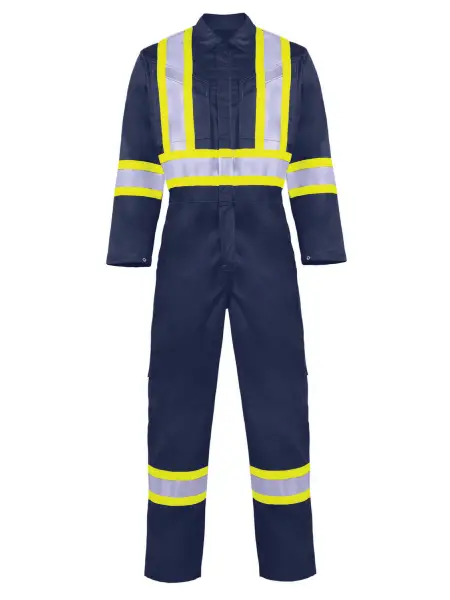 FR Coveralls - Navy Blue - Workwear Toronto - Front