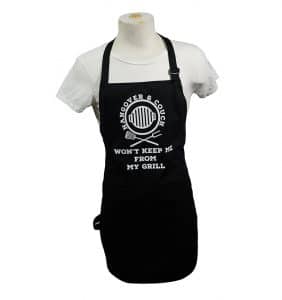 Custom Aprons with your Custom logo - Hangover and Couch - Apron - Black - WorkwearToroto.com-workwear-toronto - Promotional Products - Corporate Apparel in Mississauga - Heat Transfer