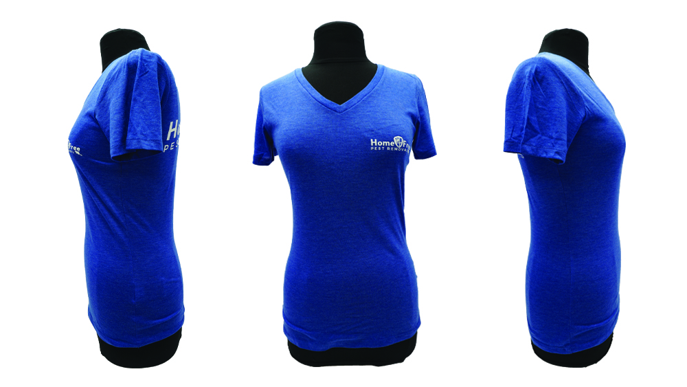 Home Free Pest Rwmoval - WorkwearToronto.com - Custom t-shirts decorated with your company logo Blue