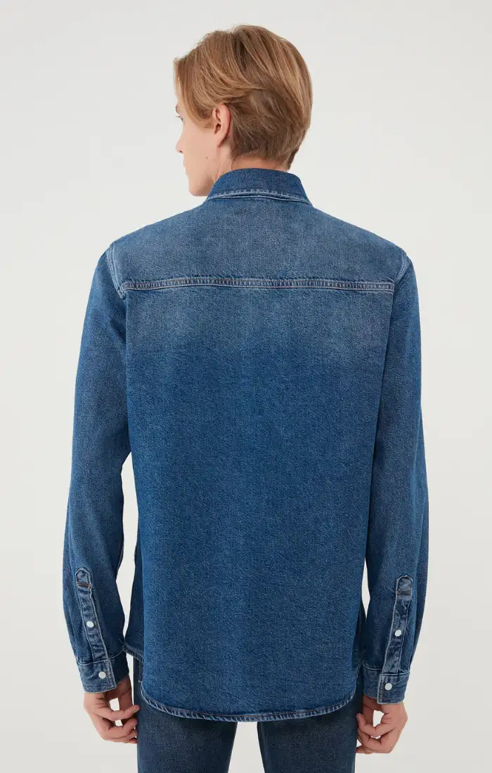 MAVI021521-32742M - Parker Indigo Blue Denim Jacket for men - Back