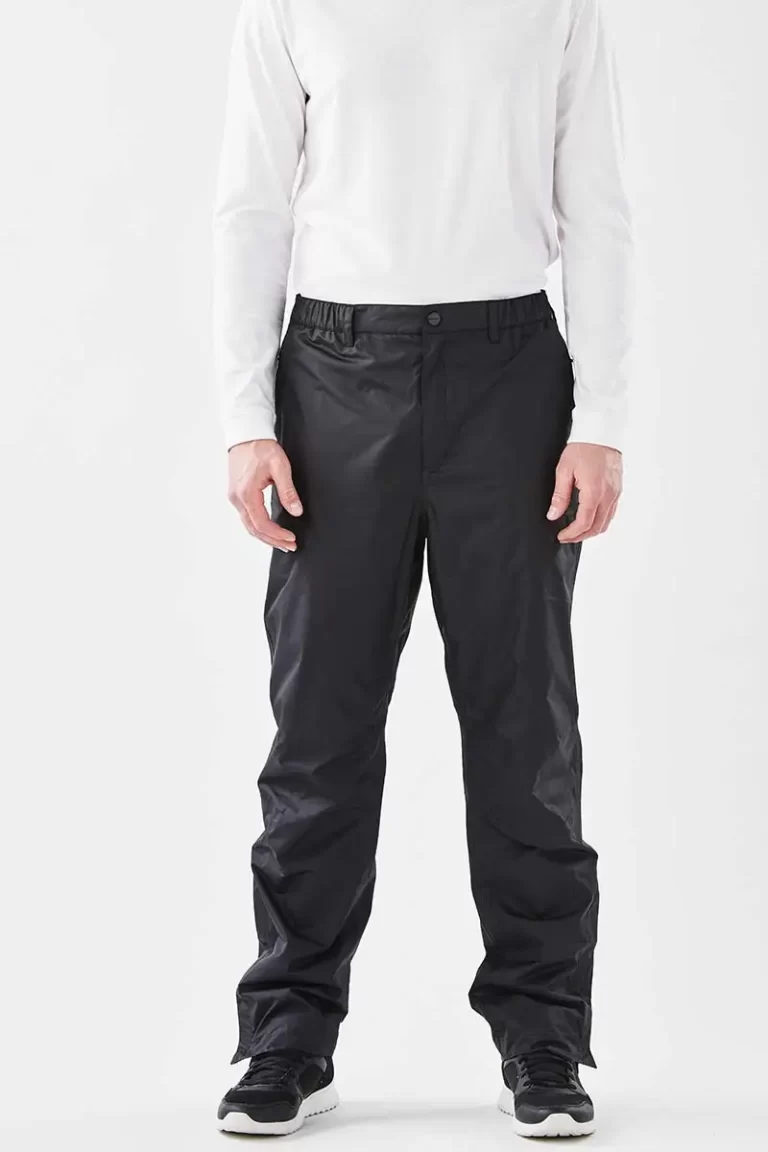 Men's Olympia Rain Pant with Optional Branding - WTSTJXP-1 - Front 2 - Black