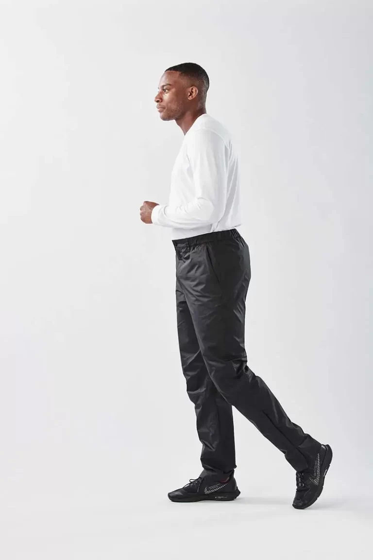 Men's Olympia Rain Pant with Optional Branding - WTSTJXP-1 - Side - Black