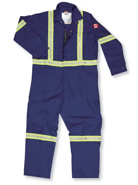 Navy Blue Ultrasoft FR Coveralls - Workwear Toronto - Custom Logo WTBK1700FRI-NV - Front