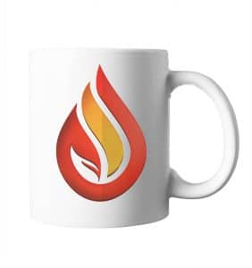 Custom Drinkware Decorated With Your Logo - Promo Product - Coffee Mug - Fire Logo - Promotional Products