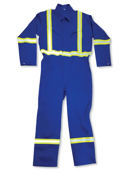 Royal Blue Fire Retardant Coveralls - Workwear Toronto - Front