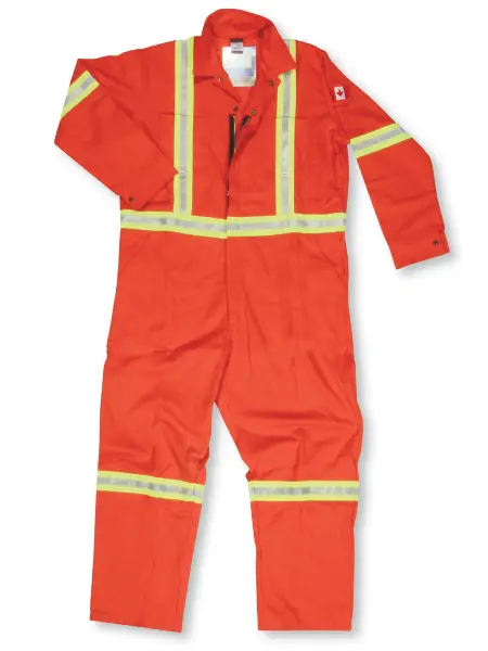 Ultra Soft Orange Waterproof Coveralls With Your Logo - Workwear Toronto - WTBK1700FRI-ORG - Front