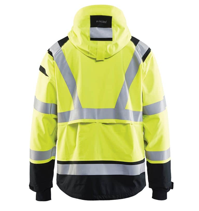 Custom hi-vis jackets with your logo - Corporate apparel in GTA - Promotional Products - Men's Jackets - WTBL4787 Yellow Black Back