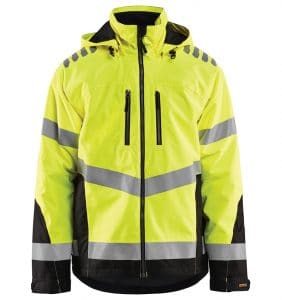 Custom hi-vis mesh jackets with your logo - Corporate Apparel in GTA - Promotional Products - Men's jackets - Screen Printing - Heat Transfer - Embroidery WTBL4789 Yellow Black front