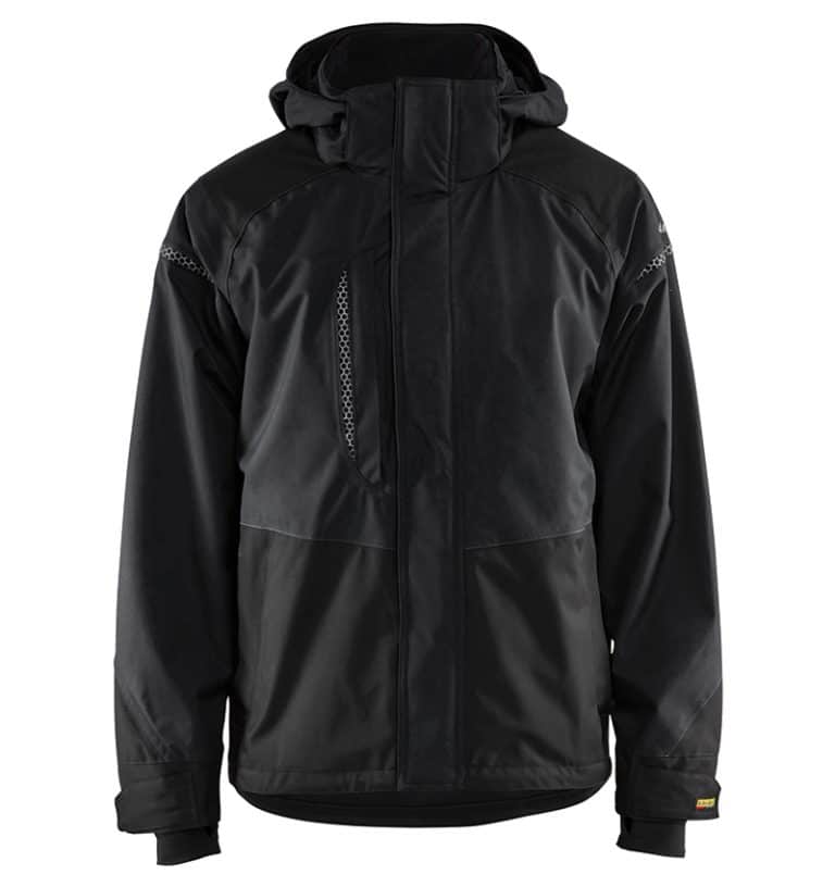 Shell Jackets for men branded with your logo - Corporate Apparel - Promotional Products - Heat Transfer - Screen Printing - Embroidery - WTBL4797 Black front