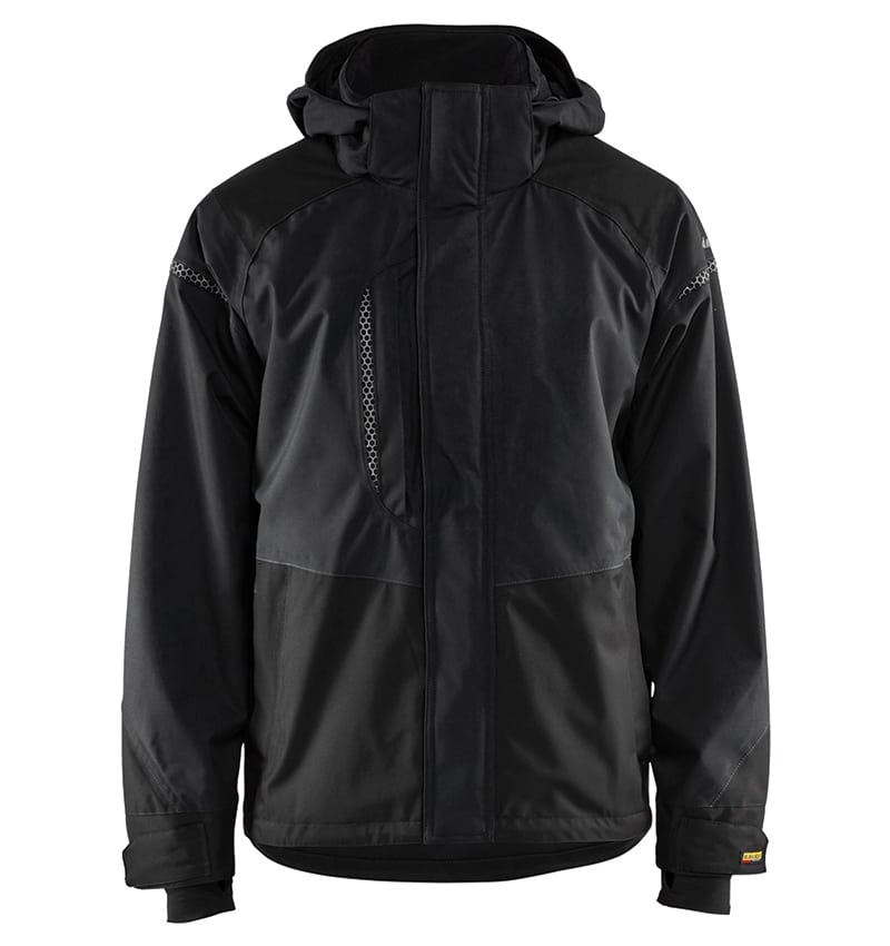 Shell Jackets for men branded with your logo - Corporate Apparel - Promotional Products - Heat Transfer - Screen Printing - Embroidery - WTBL4797 Black front