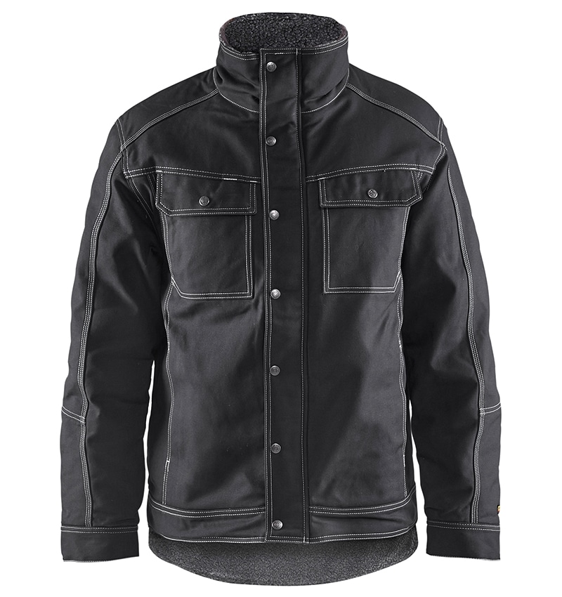 Custom Logo - Pile Lined Jacket - Workwear Toronto - WTBL4816 - Black - Front - Heat Transfer - Screen Printing - Embroidery