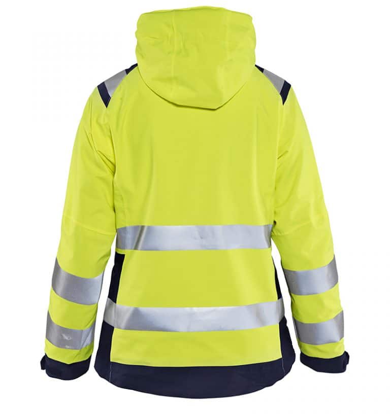 Custom Logo - Safety Jacket - High Visibility - WTBL4904 Yellow Back - Workwear Toronto - Corporate Apparel - Heat Transfer - Screen Printing - Embroidery - Promotional Items