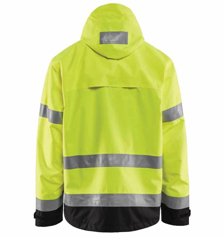 Hi-Vis Shell Jacket - Promotional Products - Corporate Apparel - Safety Jacket - Heat Transfer - WTBL4937 Yellow black Back