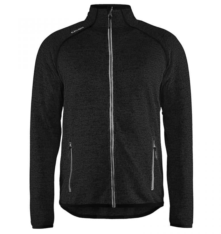 Custom Logo Knitted Jacket - WTBL4965 Dark Grey Front - Workwear Toronto - Corporate Apparel - Heat Transfer - Screen Printing - Embroidery - Promotional Products - Etobicoke