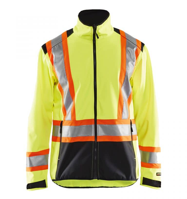 High Visibility Safety Jacket with Custom Logo - WTBL4975 - Safety Yellow - Custom Corporate Apparel - Workwear Toronto - Front