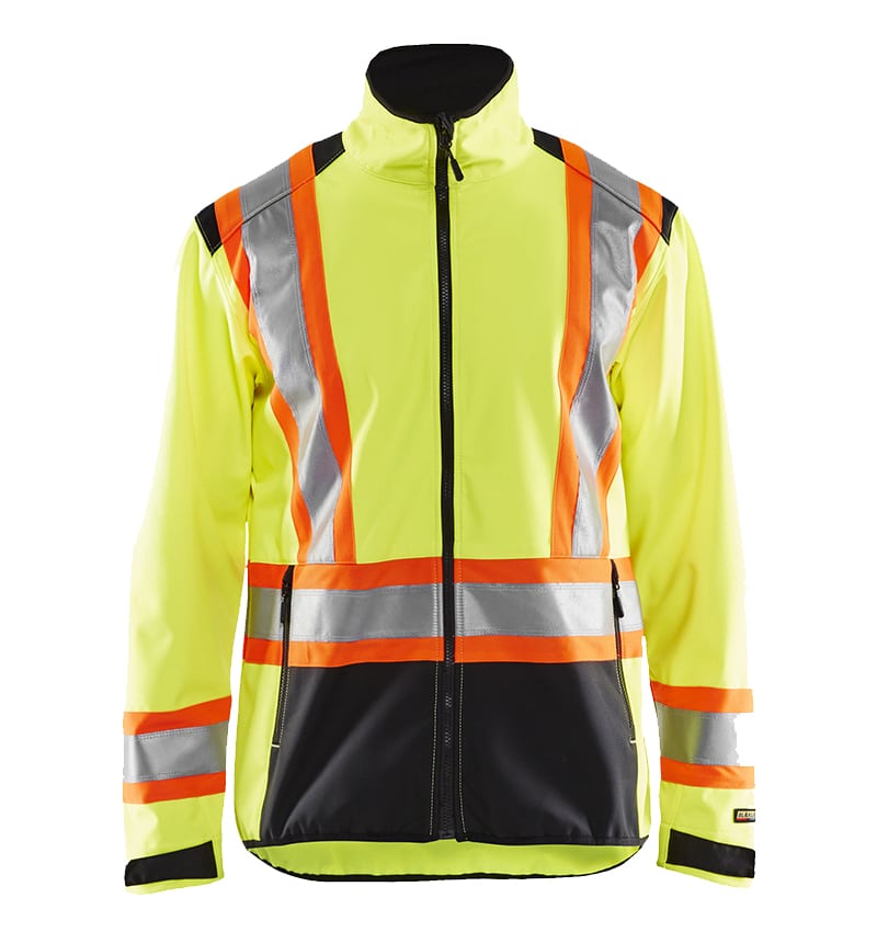 High Visibility Safety Jacket with Custom Logo - WTBL4975 - Safety Yellow - Custom Corporate Apparel - Workwear Toronto - Front