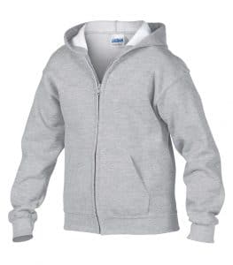WTSM186B - Sport Grey- WorkwearToronto.com - Kids hoodies - Zip Hoodies for Youth - Custom Embroidery and Heat Press in Toronto