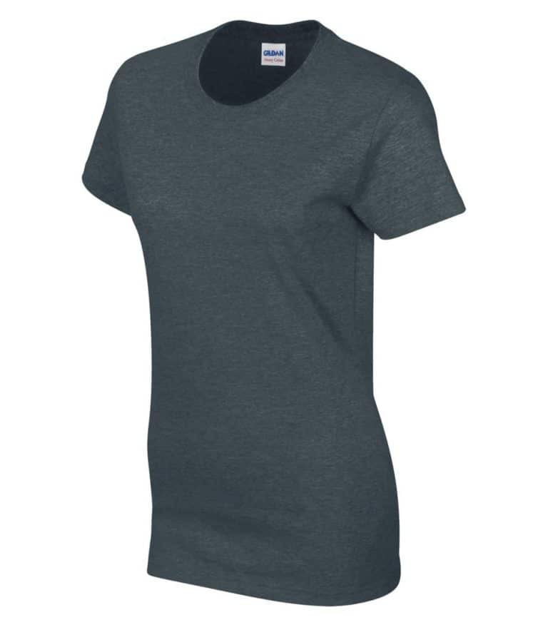 WTSM5000L-W - Dark Heather - WorkwearToronto.com - Women's T-Shirt With Optional Logo
