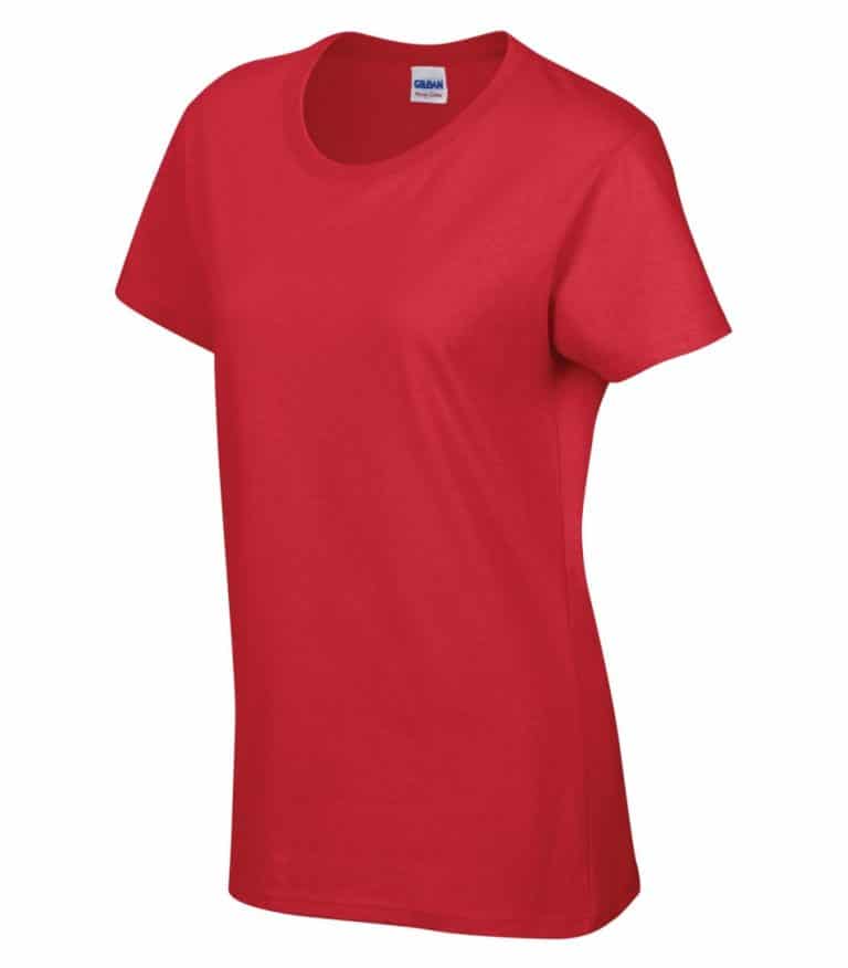 WTSM5000L-W - Red - WorkwearToronto.com - Women's T-Shirt With Optional Logo - Custom T Shirts in Brampton