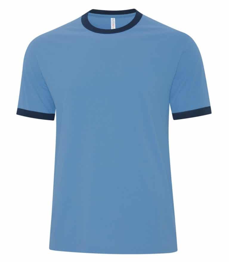 WTSMATC9001 - Carolina Blue & True Navy - WorkwearToronto.com - Men's T-Shirts - Custom T Shirts Cost
