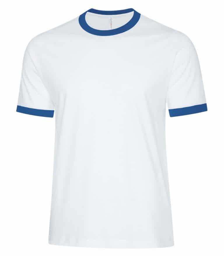 WTSMATC9001 - White & True Royal - WorkwearToronto.com - Men's T-Shirts - Custom T Shirts Cost