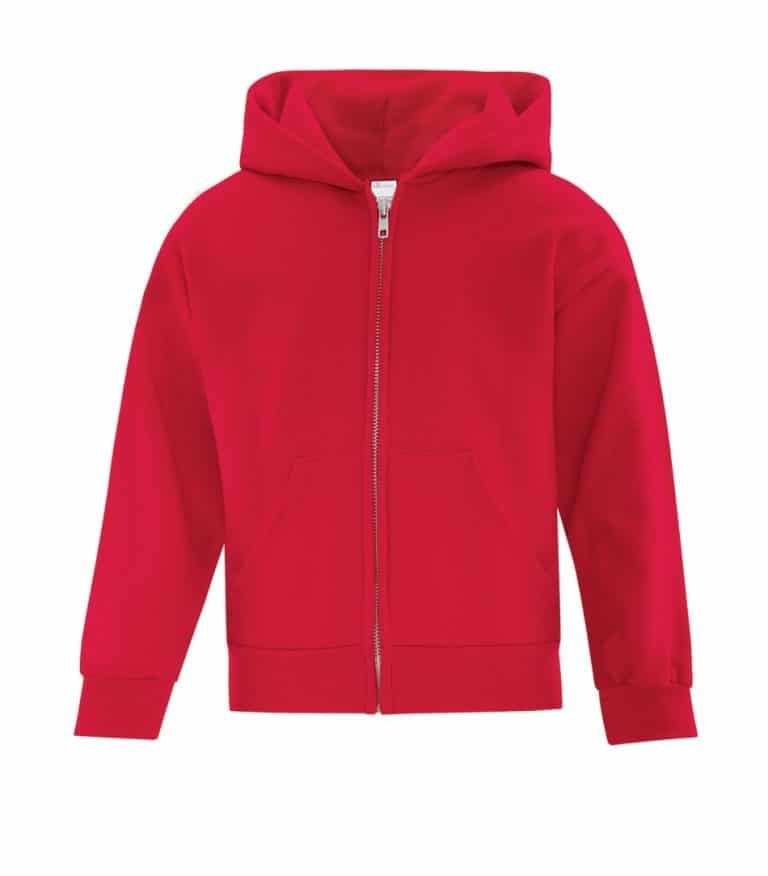 WTSMATCY2600Y - Red - WorkwearToronto.com - Kids Hooded Sweatshirt - Custom Clothing Embroidery and Heat Press