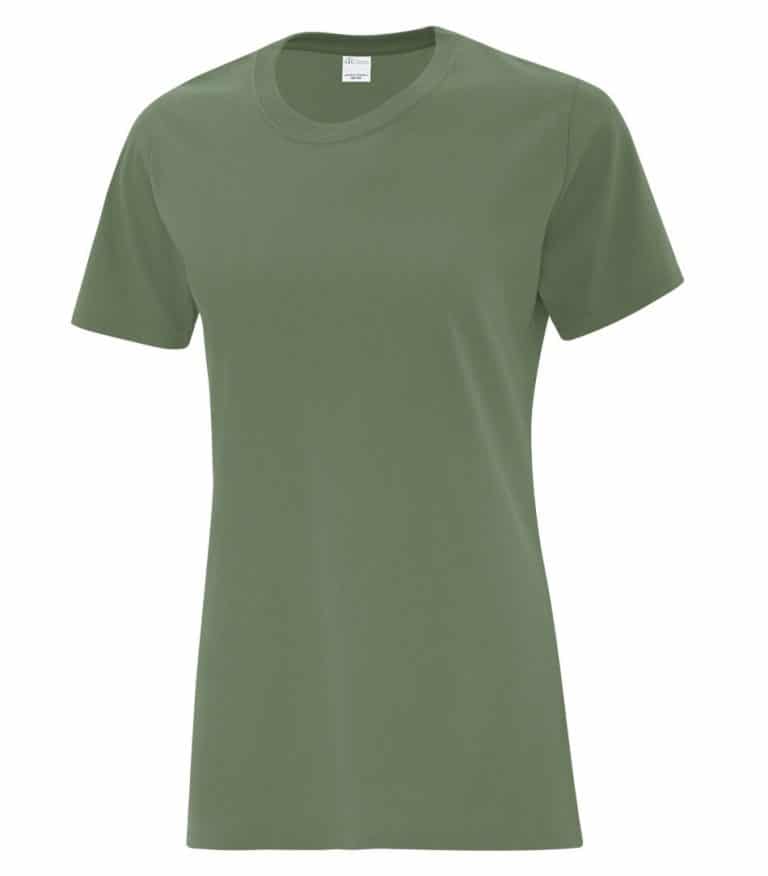 WTSMBATC1000L-W Fatigue Green - WorkwearToronto.com - Ladies' T-Shirts - Custom T Shirts Cost
