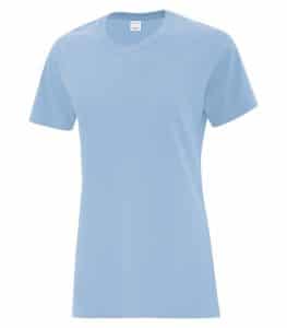 WTSMBATC1000L-W - Light Blue - WorkwearToronto.com - Women's Cotton T-Shirts - Custom T Shirts Cost