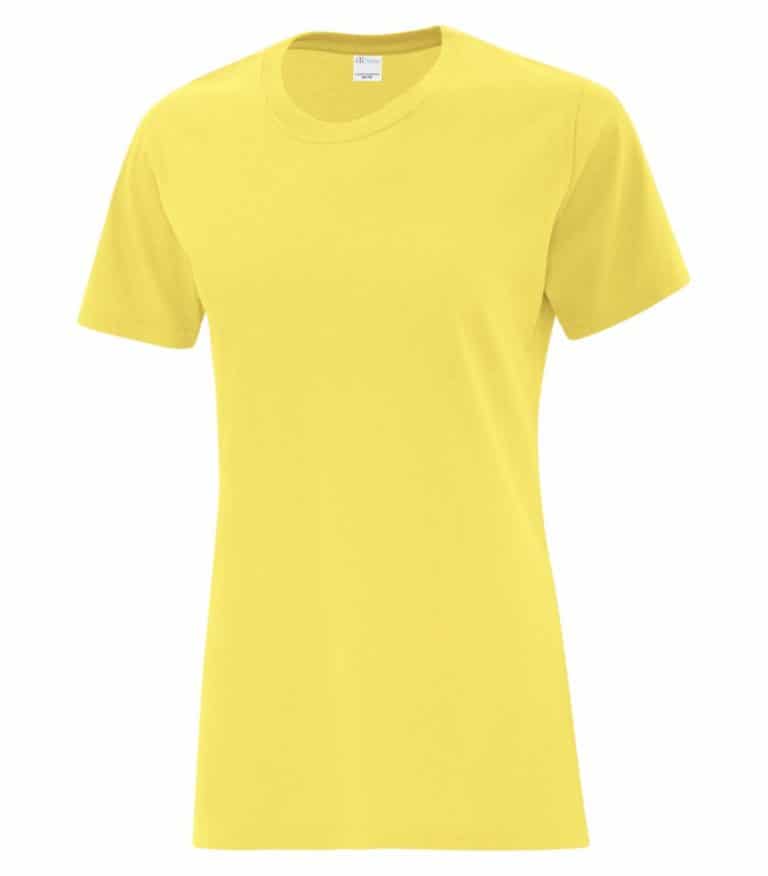 WTSMBATC1000L-W - Yellow - WorkwearToronto.com - Ladies' T-Shirts - Custom T Shirts Cost