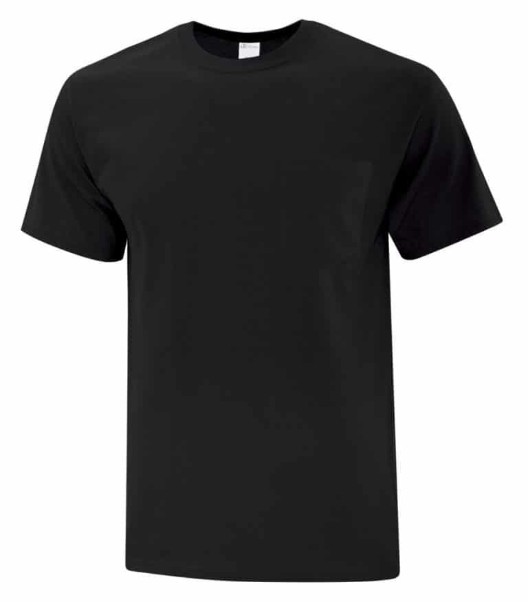 WTSMBATC1000P - Black - WorkwearToronto.com - Men's Pocket T-Shirt - Custom T- Shirts Cost