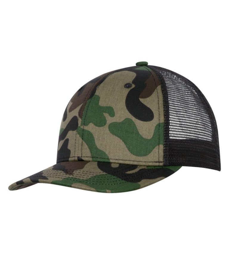 WTSMC1318 - Camo - Black - WorkwearToronto.com - Headwear - Baseball Hats - Custom Decoration Embroidery Cost - Trucker Cap