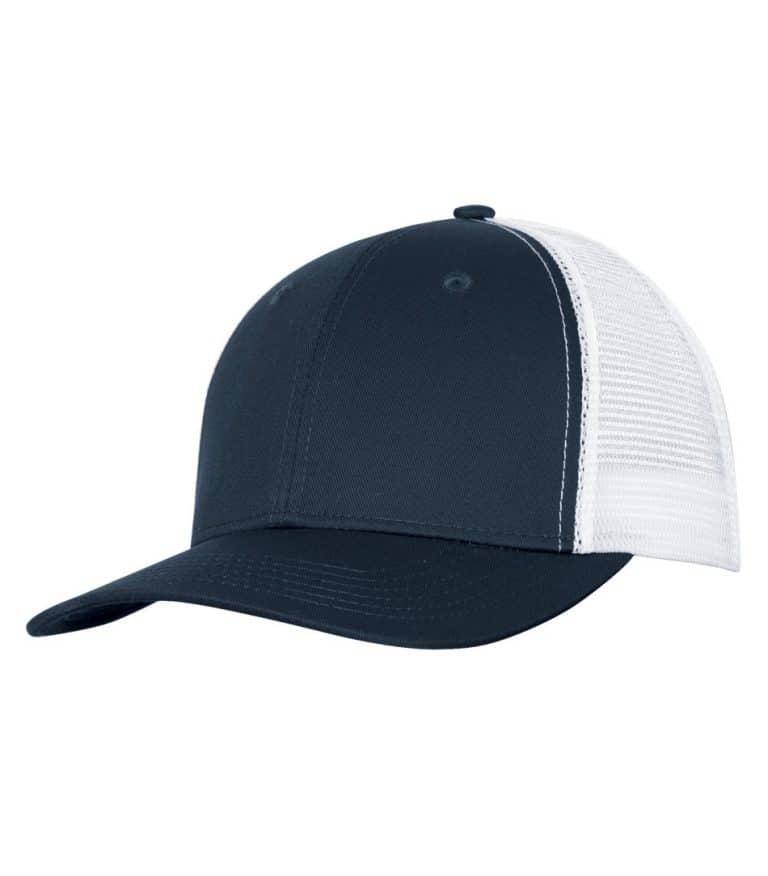 WTSMC1318 - Navy - White - WorkwearToronto.com - Headwear - Baseball Hats - Custom Decoration Embroidery Cost