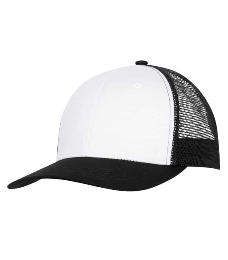 WTSMC1318 - White - Black - WorkwearToronto.com - Headwear - Baseball Hats - Custom Decoration Embroidery Cost