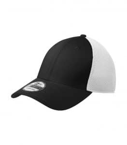 WTSMNE1020 - Black - White - WorkwearToronto.com - Headwear, Toques & Beanies - Custom Mesh Cap - Embroidery - Heat Press