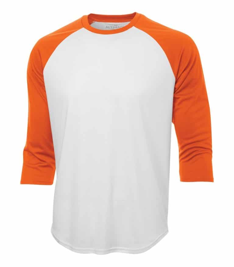 WTSMS3526 - White & Deep Orange - WorkwearToronto.com - T-Shirts - Custom T Shirts Pricing in GTA
