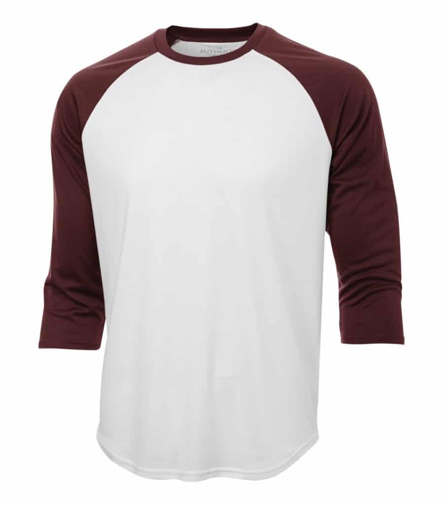 WTSMS3526 - White & Maroon - WorkwearToronto.com - Baseball Jersey T-Shirts - Embroidery
