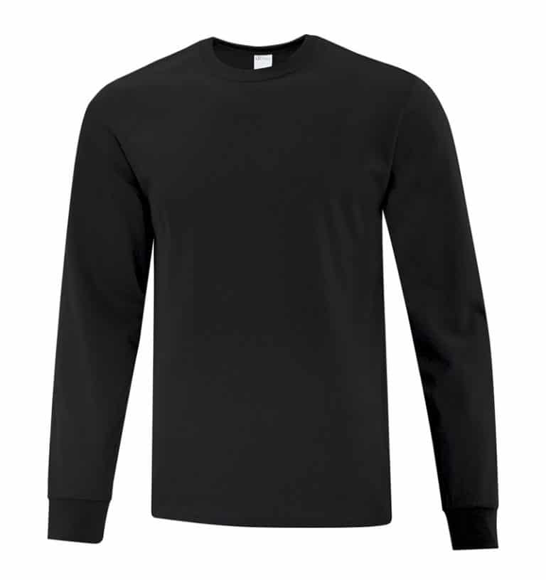 Everyday Cotton Long Sleeve T-Shirt - Workwear Toronto - 100% Cotton - Black