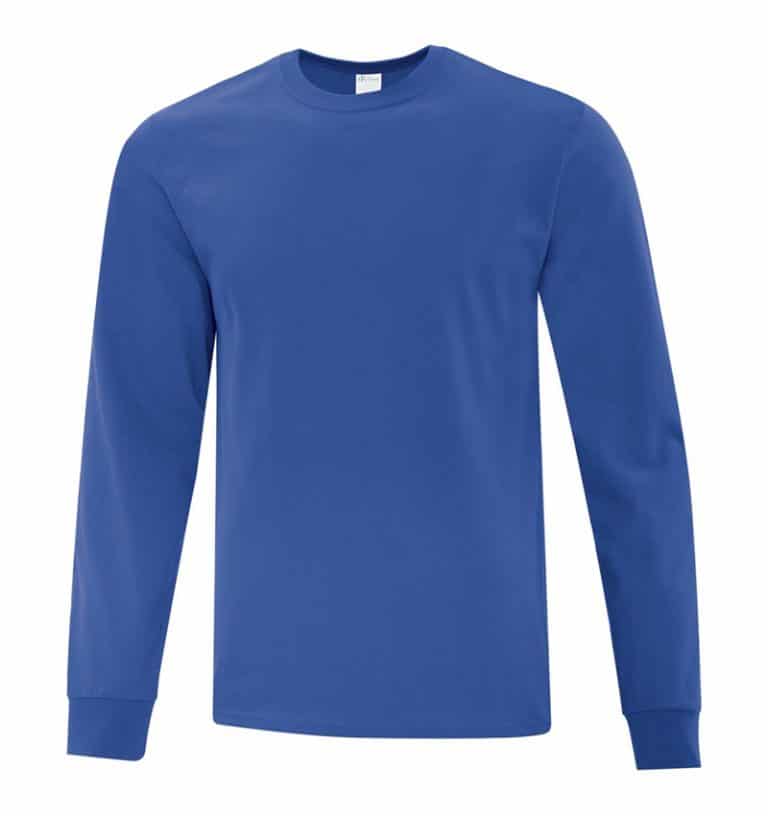 Everyday Cotton Long Sleeve T-Shirt - Workwear Toronto - 100% Cotton - Royal