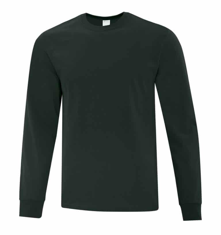 Everyday Cotton Long Sleeve T-Shirt - Workwear Toronto - 100% Cotton - Dark Green