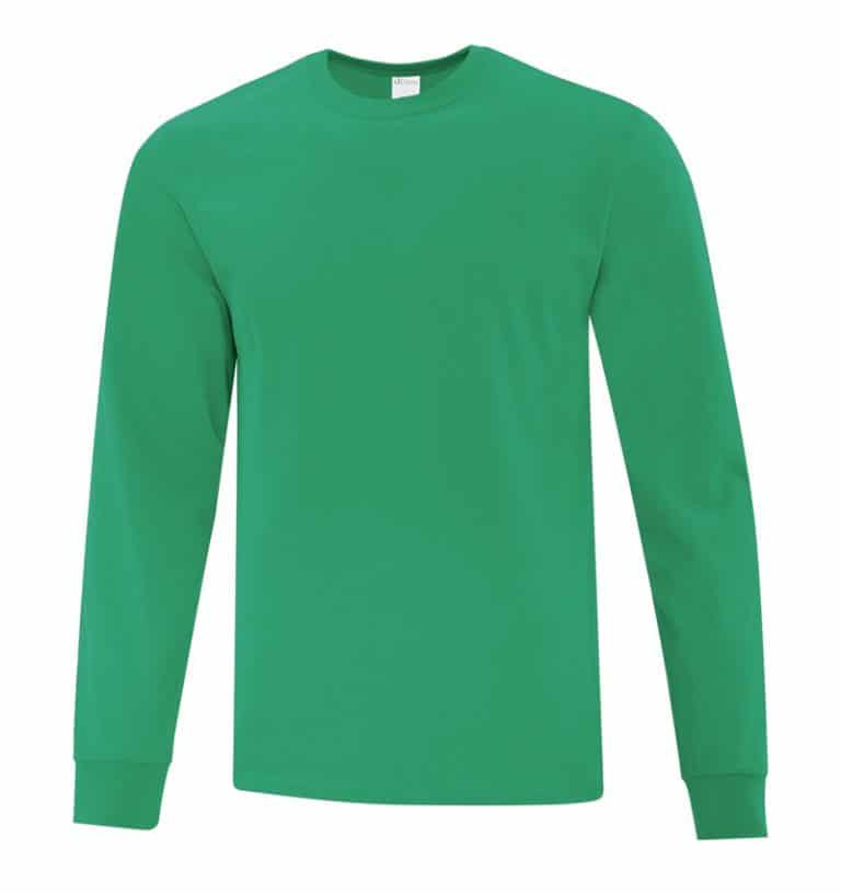 Everyday Cotton Long Sleeve T-Shirt - Workwear Toronto - 100% Cotton - Kelly