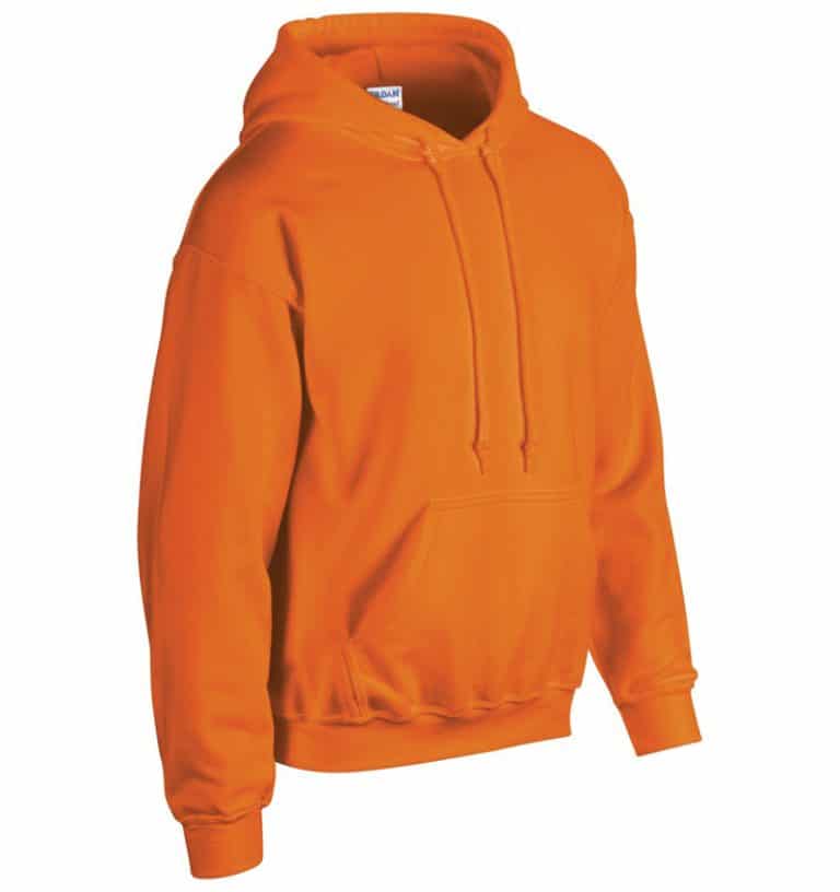 Custom Sweatshirt Hoodie with Your Logo - WTSN1850 Safety Orange - Promotional Products - Heat Transfer - Screen Printing - Embroidery
