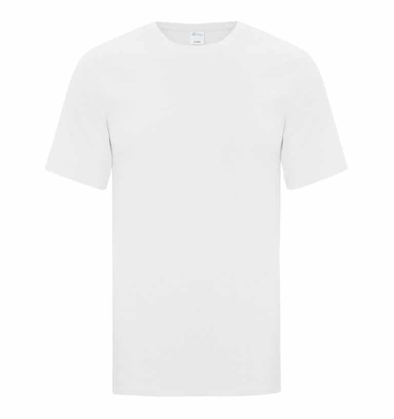 Custom Everyday T-Shirt With Your Logo - Cotton - Promotional Products - Workwear Toronto - WTSNATC1000T White