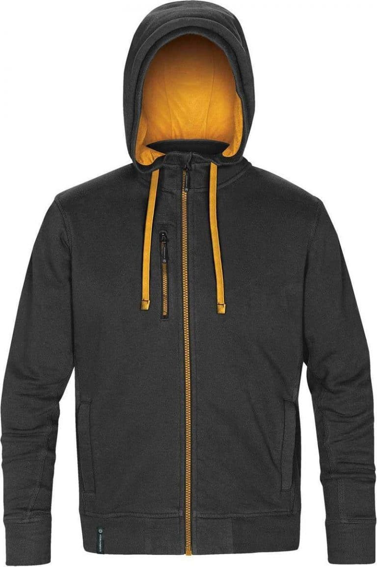 WTSTCFZ-3 - Black & Gold - WorkwearToronto.com - Men's Metro Full Zip Hoodie - Custom Clothing Embroidery and Heat Press