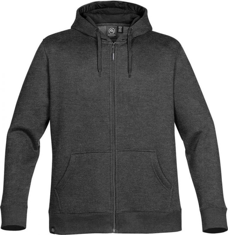 WTSTCFZ-4 - Carbon Melange & Black - WorkwearToronto.com - Men's Baseline Full Zip Hoodie - Custom Clothing Embroidery and Heat Press